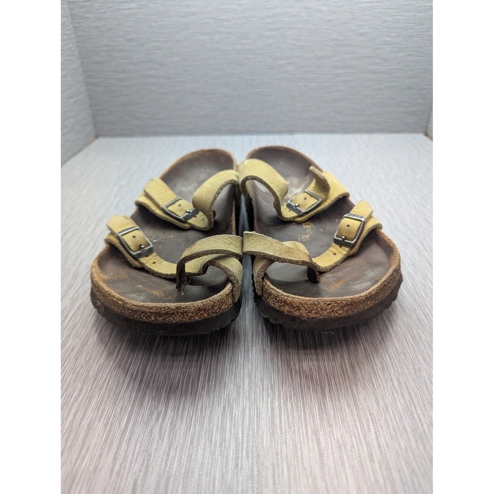 Birkenstock Sandals Womens 7 EU 36 Suede Leather Toe Loop Strappy Germany